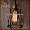 Retro Vintage Light Industrial Cage Lamp Shade LED Light Fixturs for Restaurant Decoration